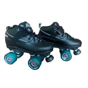 Sure Grip Rock GT-50 Unisex Adults Black Blue Lace Up Roller Skates Size 6M 7W